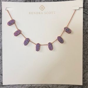Kendra Scott Meadow purple Kyocera opal necklace